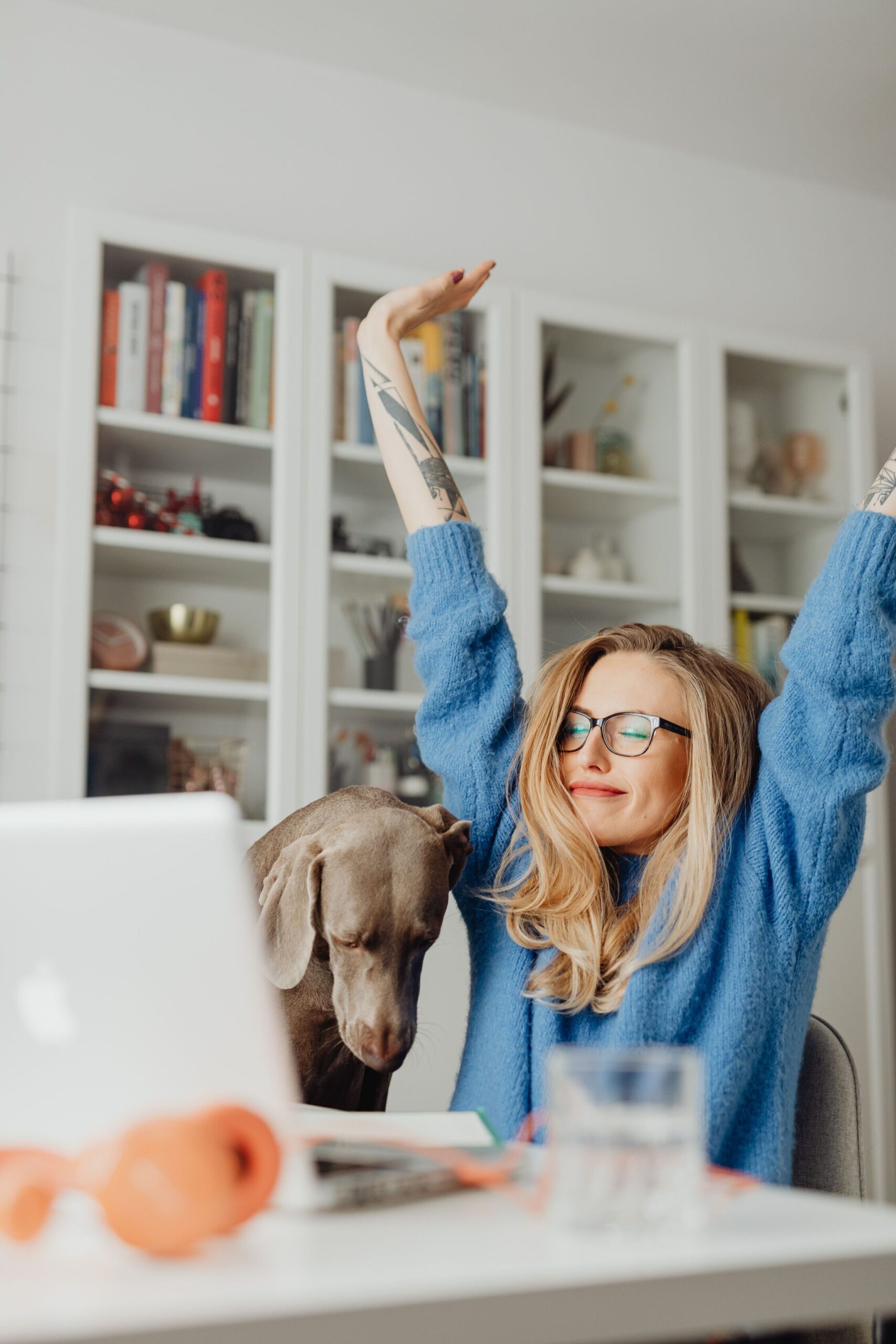 Happy professional working from home